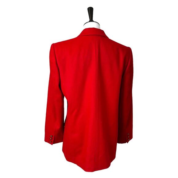 Pendleton Blazer Vintage Two Button 100% Virgin Wool Classic Red Women’s Size 10 - Picture 4 of 11